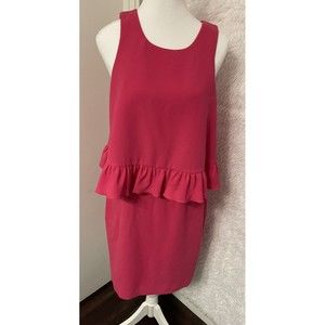 Trina Turk Womens Mid Ruffle Open Back Sleeveless Dress beautiful Pink 6